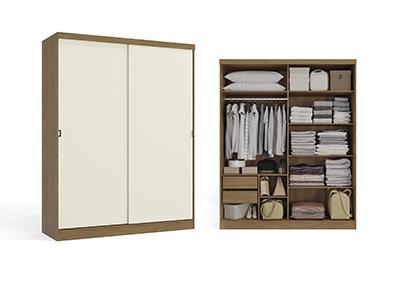 Roupeiro 2 portas de correr | 2 gavetas