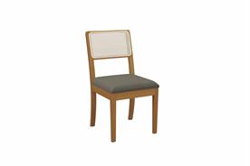 Linho mescla Chumbo c/ tela bege