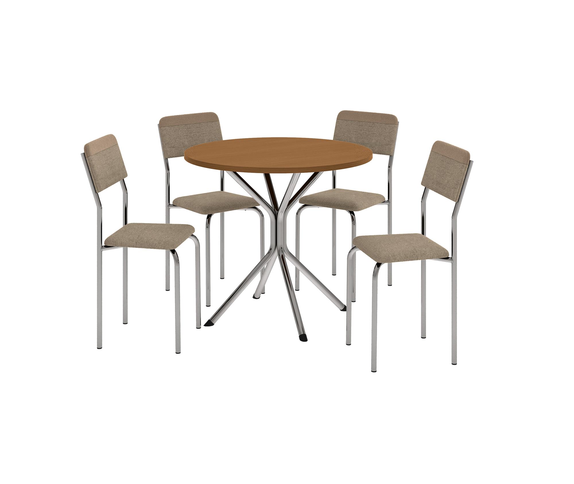 Conj. Mesa Creta c/ tampo e 4 Cadeiras Ibiza